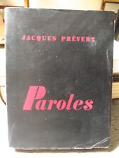 Jacques prévert paroles d'occasion  France