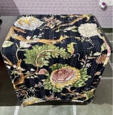 Colcha Kantha para decoración del hogar manta tamaño king estampado floral segunda mano  Embacar hacia Mexico