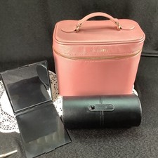 Bolsa de maquiagem Sly Beauty Cosmetics EVER NEED couro sintético estojo de malva rosa empoeirado em excelente estado usado comprar usado  Enviando para Brazil