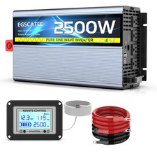 NOVO Egscatee 12V 2500W inversor de onda senoidal pura 12V DC para 110V/120V AC  comprar usado  Enviando para Brazil