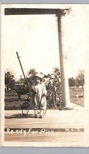TRICICLO BEBÊ 1910s weatherford ok foto real cartão postal rppc história oklahoma comprar usado  Enviando para Brazil