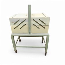 Sewing box wooden for sale  SEAFORD