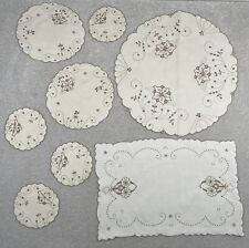Vintage embroidered doilies for sale  PETERBOROUGH