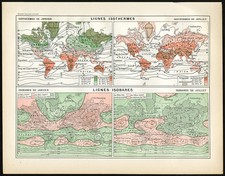 Stampa antica isotermica usato  Spedire a Italy