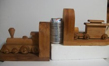 Wooden train bookends for sale  Valley View