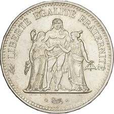 [#1121323] Francja, 50 Francs, Hercule, 1974, Wydanie hybrydowe, Srebro, AU(50-5, używany na sprzedaż  Wysyłka do Poland