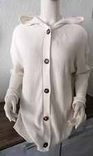 Strickjacke weiß kapuze gebraucht kaufen  Haltern am See