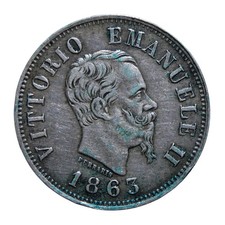 Centesimi 1863 valore usato  Piacenza