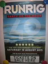 Runrig poster 40th for sale  DINGWALL
