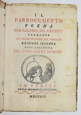 Parrocchetto ediz. 1761 usato  Arezzo