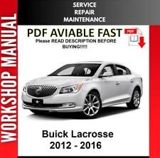 BUICK LACROSSE 2012 2013 2014 2015 2016 MANUAL DE OFICINA DE REPARO DE SERVIÇO comprar usado  Enviando para Brazil