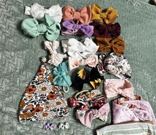 Gran Lote de Diademas Florales Sólidas para Niñas Lazos para el Cabello Múltiples Colores Niño Bebé segunda mano  Embacar hacia Mexico