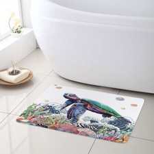 Tapete de banho Coastal Ocean concha azul tartaruga marinha tapetes de cozinha 24x16 polegadas comprar usado Tapete de banho Coastal Ocean concha azul tartaruga marinha tapetes de cozinha 24x16 polegadas comprar usado  Enviando para Brazil