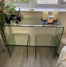 Curved glass console for sale  LEYLAND