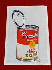 ANDY WARHOL Desenho em papel (feito à mão) assinado e carimbado mídia mista. comprar usado  Enviando para Brazil