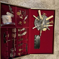 Lote de gemelos y pasadores de corbata con estuche segunda mano  Embacar hacia Mexico