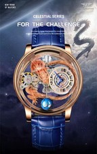 Relógio de quartzo masculino PINDU Celestial Series esculpido à mão Dragon Relogio comprar usado  Enviando para Brazil