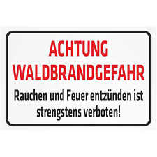 Schild achtung waldbrandgefahr gebraucht kaufen  Deutschland
