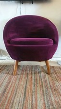 Plum velour seat for sale  BOGNOR REGIS