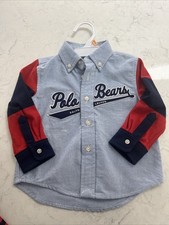 Camisas polo Ralph Lauren bebê menino 12 meses manga longa ursos polares botão para baixo  comprar usado  Enviando para Brazil