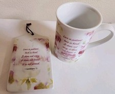 Placa inspiradora para caneca de café Bay Island fazenda casa de campo 1 Corinthians 13 comprar usado  Enviando para Brazil