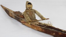 Um caiaque esquimó ou inuit feito à mão com remador., usado comprar usado  Enviando para Brazil