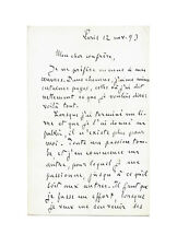 Emile zola lettre d'occasion  Versailles