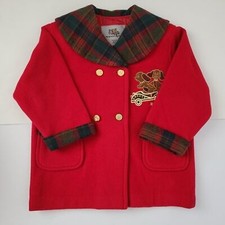 Casaco de inverno vintage vermelho infantil Hansybite com apliques tamanho 6 comprar usado  Enviando para Brazil