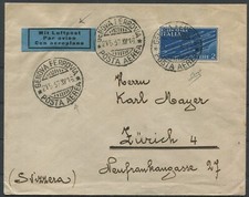 1937 maggio aerogramma usato  Montelupo Fiorentino