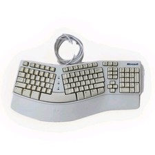 Vintage Microsoft X03-51763 Teclado Natural Elite Ergonômico PS2 Branco KU-0045 comprar usado  Enviando para Brazil