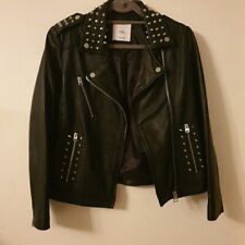 Mango leather jacket for sale  LONDON