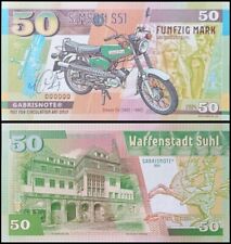 NEW!!! - 50 mark - Motorcycles of socialism - Simson S51 (2024) 000000 - signed, używany na sprzedaż  PL