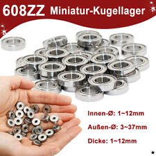 Kugellager Miniatur Mini Rillenkugellager 608 ZZ Innen-Ø 1/2/3/4/5/6/7/8/9~12mm comprar usado  Enviando para Brazil