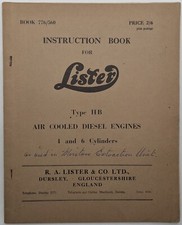 Livro de instruções Lister original para motores diesel HB de 4 e 6 cilindros, década de 1960 c, usado comprar usado  Enviando para Brazil