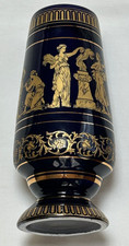 Vaso vintage KE Greek Mythology azul e ouro 24K feito à mão na Grécia 7 1/2" comprar usado  Enviando para Brazil
