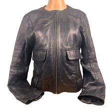 Jaqueta de Moto Mirage Feminina de Couro Preto com Zíper de Metal Comprimento da Cintura comprar usado  Enviando para Brazil
