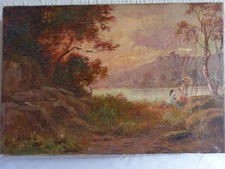 Tableau peinture ancienne d'occasion  Vaugneray