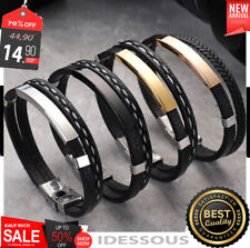 Lederarmband herren schwarz gebraucht kaufen  Berlin