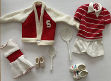 De colección Barbie Ken Muñeca Tenis Trajes Años 70 Zapatos Raquetas Suéter 7270 7280 segunda mano  Embacar hacia Mexico