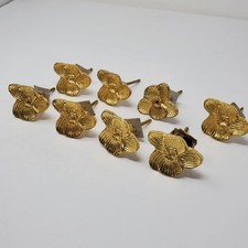 Gaveta de ouro armário puxa botões Índia conjunto de 8 MCM jardim abstrato 1 porca faltando comprar usado  Enviando para Brazil