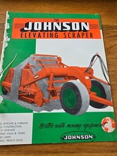 JOHNSON Elevating Scraper Tractor Traktor Prospekt sales Brochure, usado comprar usado  Enviando para Brazil