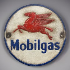 Usado, Placa de ferro fundido a gás Mobil carvão carro caminhão HOTROD pátina colecionadora 3+ lb comprar usado  Enviando para Brazil