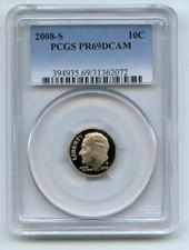 2008 S 10C Roosevelt Dime PCGS PR69DCAM comprar usado  Enviando para Brazil