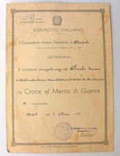 Concessione croce merito usato Concessione croce merito usato  Este