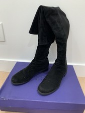 Botas Stuart Weitzman 5050 acima do joelho em camurça preta 8M comprar usado  Enviando para Brazil