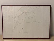 Paesaggio disegno originale usato  San Giovanni Valdarno