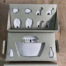 Usado, Conjunto Arca de Noé presente lembrança bebê - miniatura de porcelana branca leste da Índia comprar usado  Enviando para Brazil