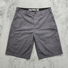 Bermuda Hurley masculina 29 cinza listrada híbrida curta elástica casual escritório, usado comprar usado  Enviando para Brazil