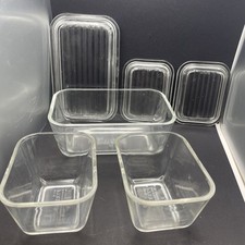 Conjunto de geladeira Pyrex vidro transparente 6 peças vintage comprar usado  Enviando para Brazil