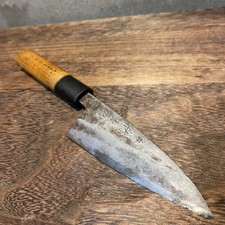 Faca japonesa vintage para peixe sashimi poke sushi com placa feita à mão comprar usado  Enviando para Brazil